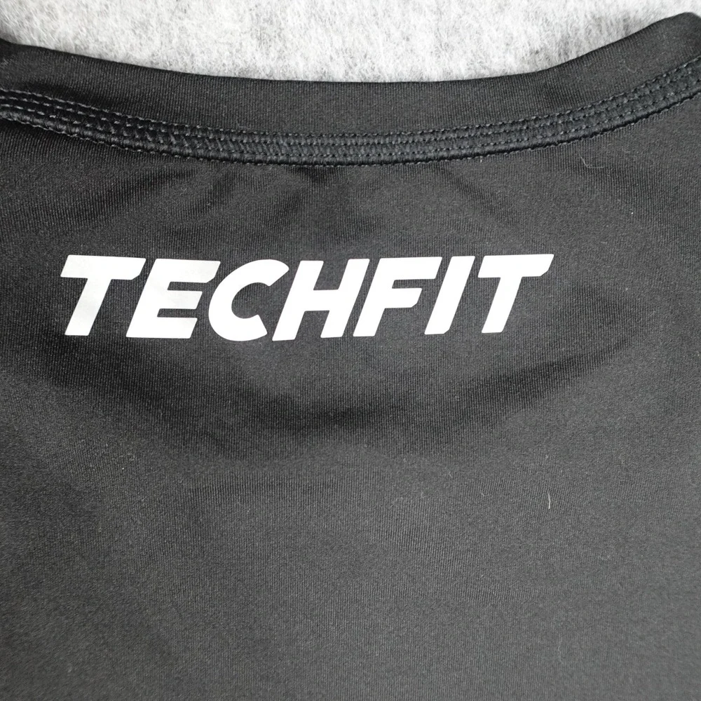 Adidas Shirt Mens Extra Large Black Techfit Compression Climalite D82086